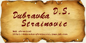 Dubravka Strainović vizit kartica